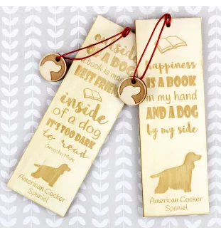 Cocker Américain - marque-page pour livre avec chien, marque-page personnalisé, accessoire canin pour les lecteurs de la marque Art-Dog