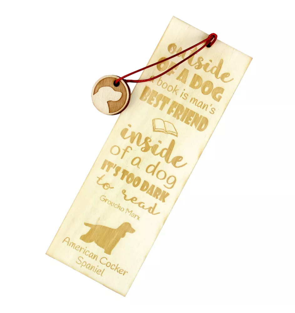 Amerikanischer Cocker Spaniel, American Cocker Spaniel - Lesezeichen mit Hund, personalisiertes Lesezeichen, Geschenk für Bücherwurm von der Marke Art-Dog
