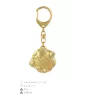 American Bulldog, Old Country Bulldog - keychain and necklace with a dog in a box, high-quality gold-plated product, Art-Dog brand