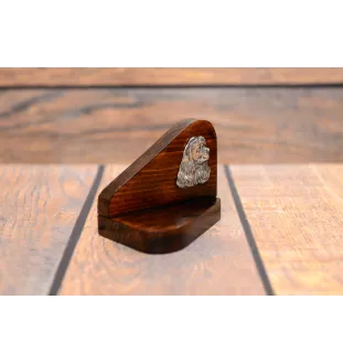 American Cocker Spaniel, Merry Cocker - wooden candle holder with a dog, tealight holder, a memorial place for a dog by Art-Dog brand