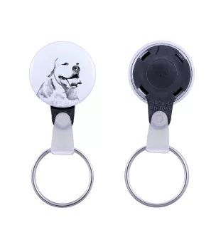 American Bulldog, Old Country Bulldog - keychain with a dog portrait, pendant with the brand's own Art-Dog graphics