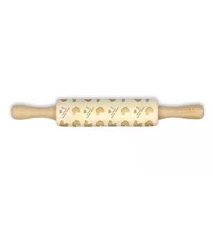 American Cocker Spaniel, Merry Cocker - small rolling pin with a dog pattern, a rolling pin for children's dough, decorating ceramic clay by Art-Dog brand