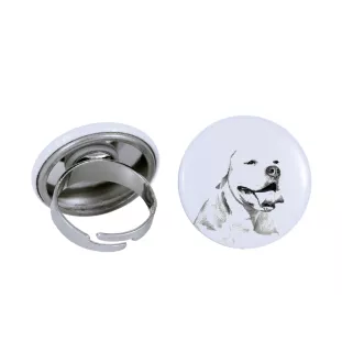 Buldog amerykański pierścionek z psem mały Art-Dog