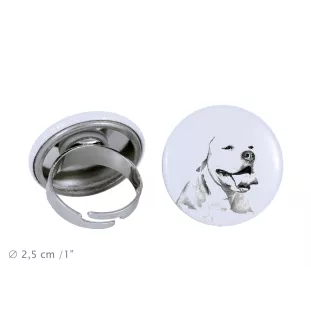 Bouledogue américain - bijoux pour femmes avec l'image d'un chien, produit fait à la main, possibilité d'ajouter sa propre photo, marque Art-Dog