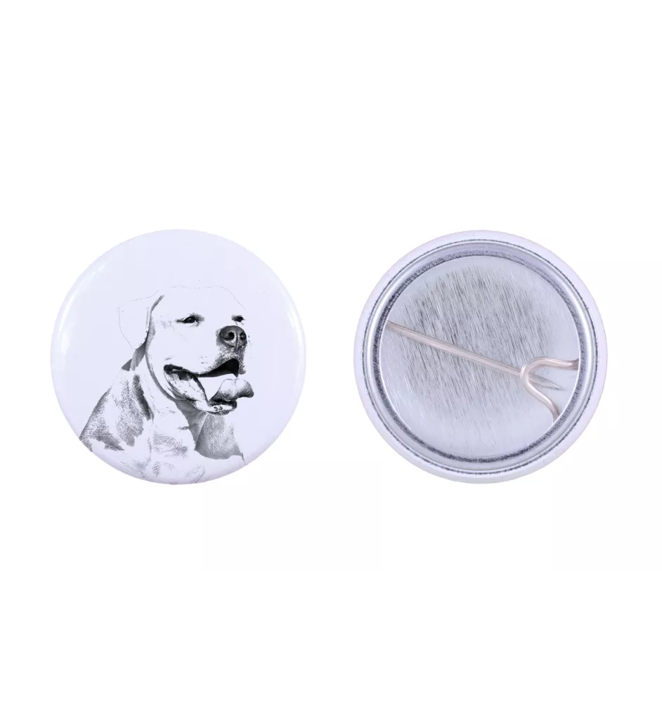 American Bulldog, Amerikanische Bulldogge - Anstecknadel mit Ihrem Hund, fügen Sie Ihr eigenes Foto hinzu, Marke Art-Dog
