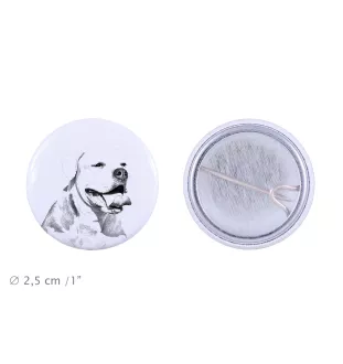 Buldog amerykański przypinka z psem mała Art-Dog