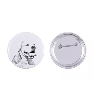 American Bulldog, Old Country Bulldog - pin with your dog, add your own photo, Art-Dog brand