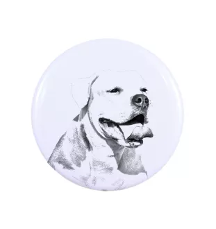 American Bulldog, Old Country Bulldog - pin with your dog, add your own photo, Art-Dog brand