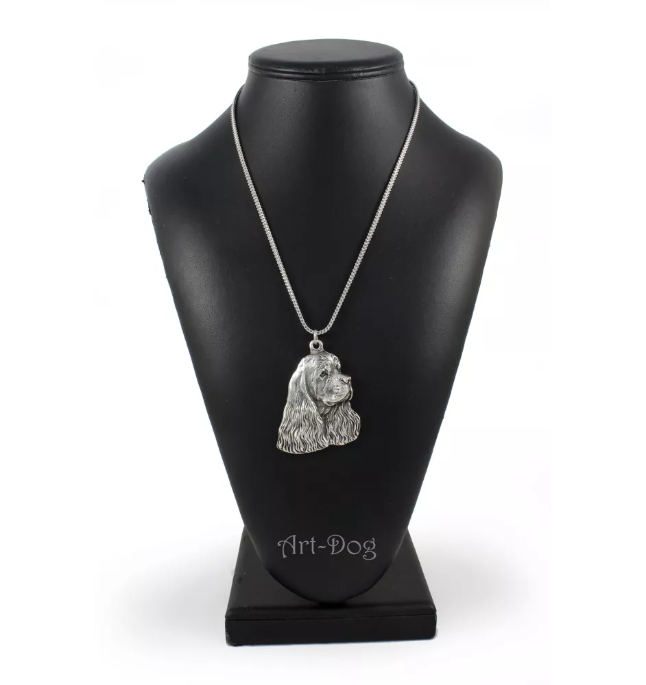 American Cocker Spaniel, Merry Cocker - necklace with a dog, dog pendant on a silver chain, unique jewelry from the Art-Dog brand