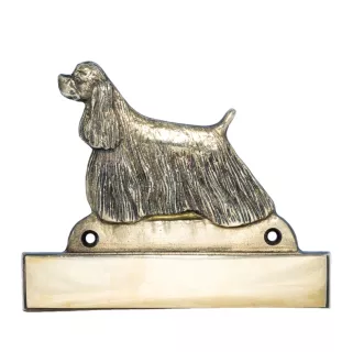 Amerikanischer Cocker Spaniel, American Cocker Spaniel - Haustürschild mit Hund, Messingschild mit Namen, personalisiertes Türschild mit Markennamen Art-Dog
