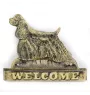 Cocker Américain - une plaque de porte avec un chien, une plaque de bienvenue en laiton, une enseigne exceptionnelle avec l'inscription Welcome de la marque Art-Dog