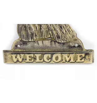 Cocker Américain - une plaque de porte avec un chien, une plaque de bienvenue en laiton, une enseigne exceptionnelle avec l'inscription Welcome de la marque Art-Dog