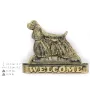 Cocker Américain - une plaque de porte avec un chien, une plaque de bienvenue en laiton, une enseigne exceptionnelle avec l'inscription Welcome de la marque Art-Dog
