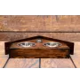 American Bulldog, Old Country Bulldog - wooden stand with bowls for a dog, decorative dog bowls, a gift for adopting a dog from the Art-Dog brand