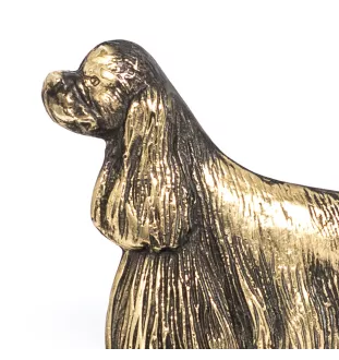 American Cocker Spaniel, Merry Cocker - key holder with a dog, brass handle for dog accessories, an elegant decoration for the hallway from the Art-Dog brand.