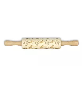 Bouledogue américain - un petit rouleau avec un chien, un rouleau à pâtisserie avec des motifs, un gadget pour céramiste de la marque Art-Dog