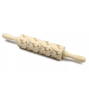 American Bulldog, Amerikanische Bulldogge - Teigrolle mit Hund, Rollen mit Mustern für Keramik, Geschenk für die Köchin von Art-Dog.