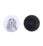 Amerikanischer Cocker Spaniel, American Cocker Spaniel Magnet mit einem Hundepfotenabdruck, außergewöhnlich leicht, starker Magnet, handgefertigtes Produkt der Marke Art-Dog