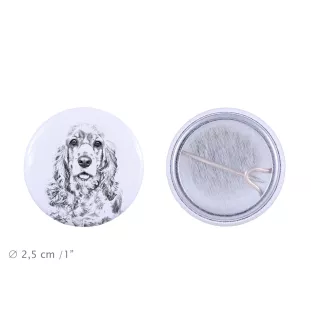 American Cocker Spaniel, Merry Cocker - pin with your dog, add your own photo, Art-Dog brand