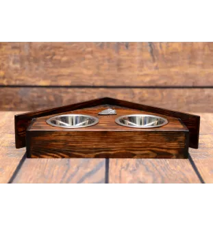 Cocker Américain - support en bois avec des bols pour chien, bols pour chien décoratifs, cadeau pour l'adoption d'un chien de la marque Art-Dog