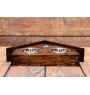 American Cocker Spaniel, Merry Cocker - wooden stand with bowls for a dog, decorative dog bowls, a gift for adopting a dog from the Art-Dog brand