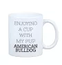 Bouledogue américain - tasse avec une photo et un motif de chien géométrique Art-Dog