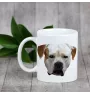 Bouledogue américain - tasse avec une photo et un motif de chien géométrique Art-Dog