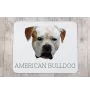 American Bulldog, Old Country Bulldog - geometric mouse pad with a picture and text by Art-Dog