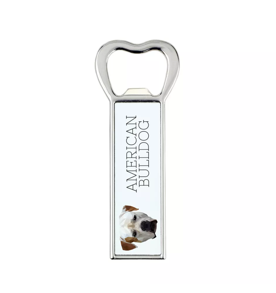 American Bulldog, Old Country Bulldog - bottle opener with a picture and inscription for beer by Art-Dog