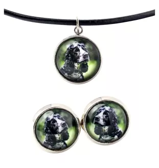 Amerikanischer Cocker Spaniel, American Cocker Spaniel - Schmuck mit Ihrem Foto-Box, Halskette und Ohrringe-Set, personalisierte Produkte der Marke Art-Dog.