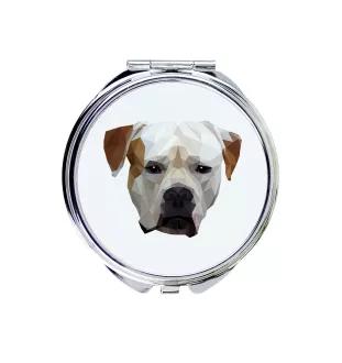 Bouledogue américain - miroir avec une image et un motif géométrique de la marque Art-Dog
