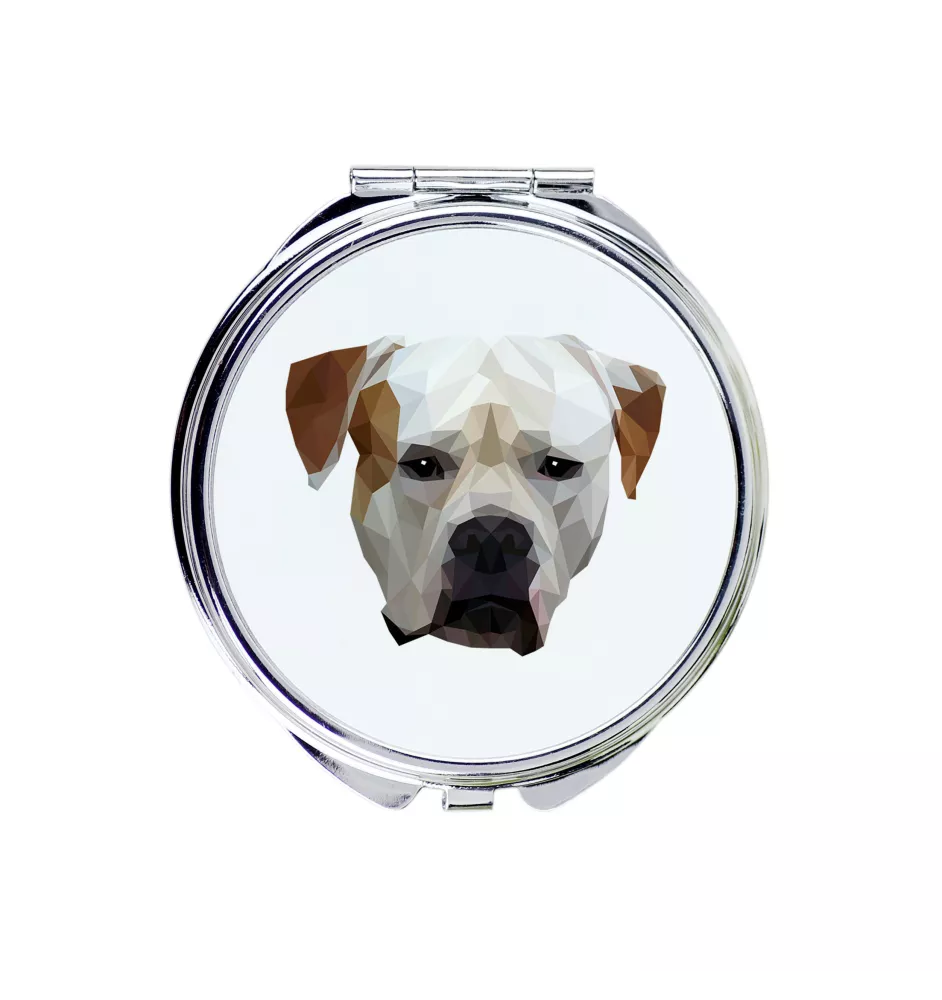 Bouledogue américain - miroir avec une image et un motif géométrique de la marque Art-Dog