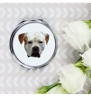 American Bulldog, Old Country Bulldog - mirror with a geometric design and the brand name Art-Dog
