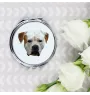 American Bulldog, Amerikanische Bulldogge - Spiegel mit Foto und geometrischem Aufdruck der Marke Art-Dog
