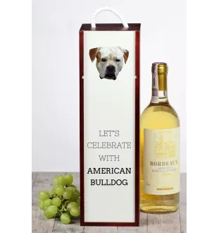 American Bulldog, Old Country Bulldog - geometric box with a picture and inscription for wine by Art-Dog