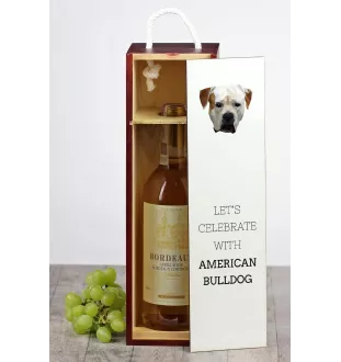 American Bulldog, Old Country Bulldog - geometric box with a picture and inscription for wine by Art-Dog