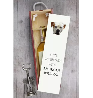 American Bulldog, Old Country Bulldog - geometric box with a picture and inscription for wine by Art-Dog