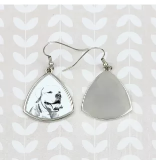 Bouledogue américain - boucles d'oreilles avec chien, boucles d'oreilles pendantes avec photo, bijoux personnalisés avec impression de la marque Art-Dog