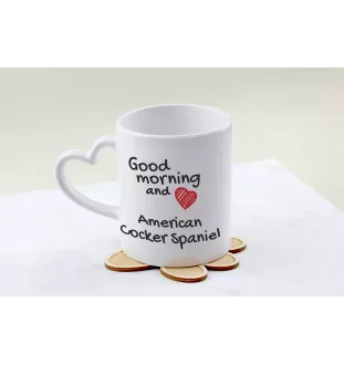 Amerikanischer Cocker Spaniel, American Cocker Spaniel - Tasse mit Hund, entzückende Tasse mit herzförmigem Henkel, universelles Geschenk der Marke Art-Dog