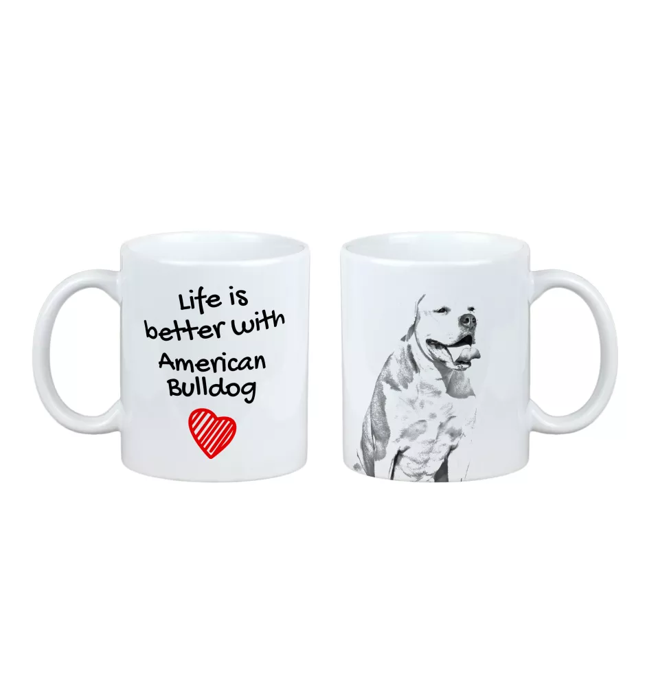 Bouledogue américain - tasse avec chien, tasse avec photo, cadeau personnalisé de la marque Art-Dog