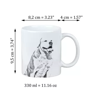 American Bulldog, Amerikanische Bulldogge - Tasse mit Hund, Tasse mit Bild, personalisiertes Geschenk der Marke Art-Dog