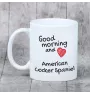 American Cocker Spaniel, Merry Cocker - cup with a dog, cup with a photo, personalized gift from the Art-Dog brand