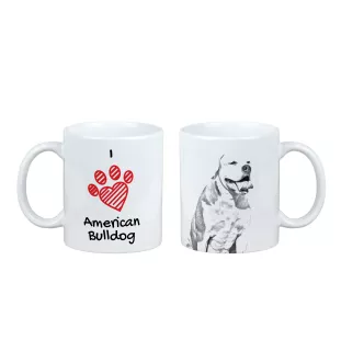 American Bulldog, Amerikanische Bulldogge - Tasse mit Hund, entzückende Tasse mit Grafik, Geschenk mit Ihrem Foto von der Marke Art-Dog