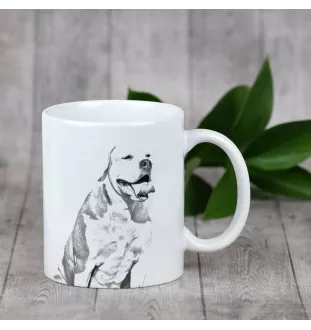 Bouledogue américain - tasse avec chien, une tasse adorable avec une illustration, un cadeau avec votre photo de la marque Art-Dog