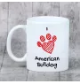 American Bulldog, Old Country Bulldog - cup with a dog, cute cup with graphics, a gift with your photo from the Art-Dog brand