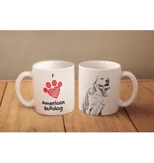 American Bulldog, Amerikanische Bulldogge - Tasse mit Hund, entzückende Tasse mit Grafik, Geschenk mit Ihrem Foto von der Marke Art-Dog