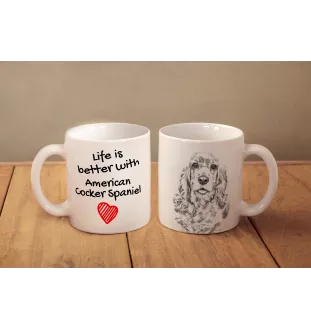 Amerikanischer Cocker Spaniel, American Cocker Spaniel - Tasse mit Hund, Tasse mit Bild, personalisiertes Geschenk der Marke Art-Dog