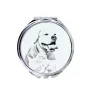 Bouledogue américain - miroir de poche avec chien, miroir personnalisé pour sac à main, miroir compact avec impression de la marque Art-Dog