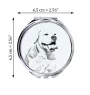 Bouledogue américain - miroir de poche avec chien, miroir personnalisé pour sac à main, miroir compact avec impression de la marque Art-Dog