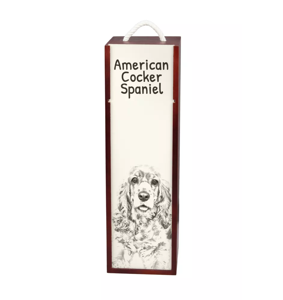 Cocker spaniel amerykański pudełko na wino z psem Art-Dog
